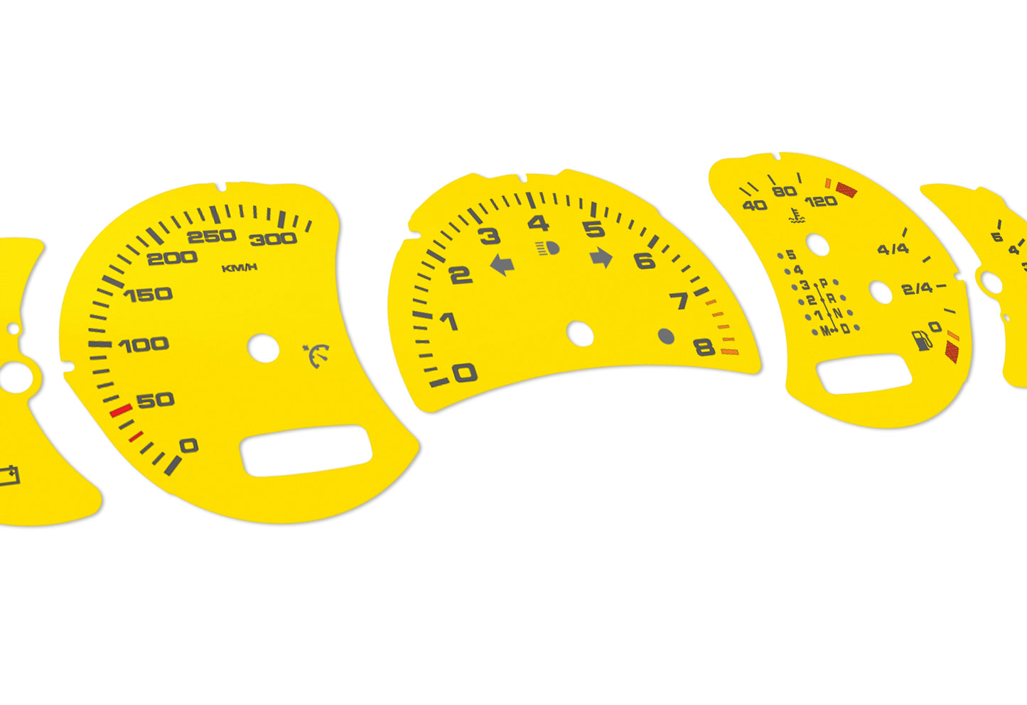 Porsche Carrera 911 996.2 Yellow - Speedometer Dials Gauges