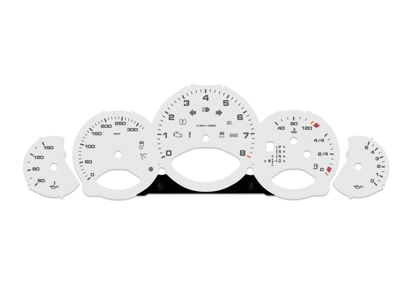 Porsche Carrera 911 997.2 Grey - Speedometer Dials Gauges