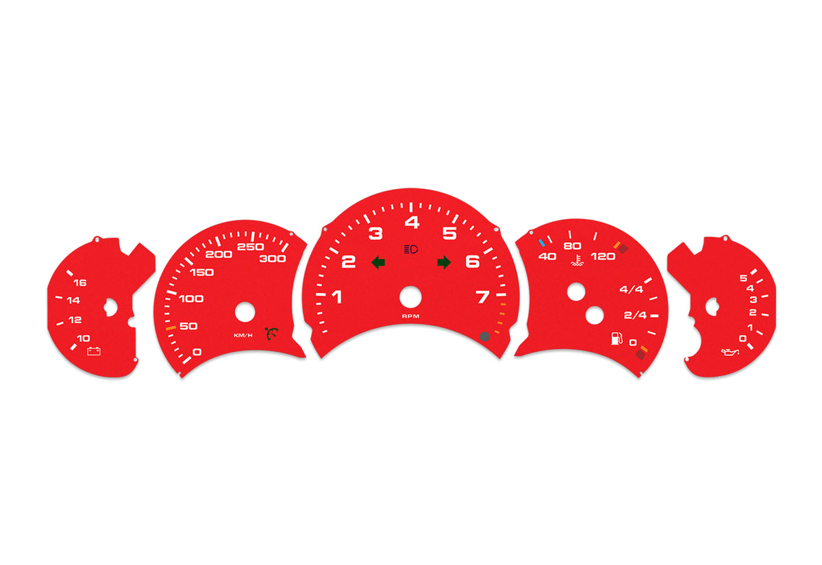 Porsche Carrera 911 996.1 Red - Speedometer Dials Gauges