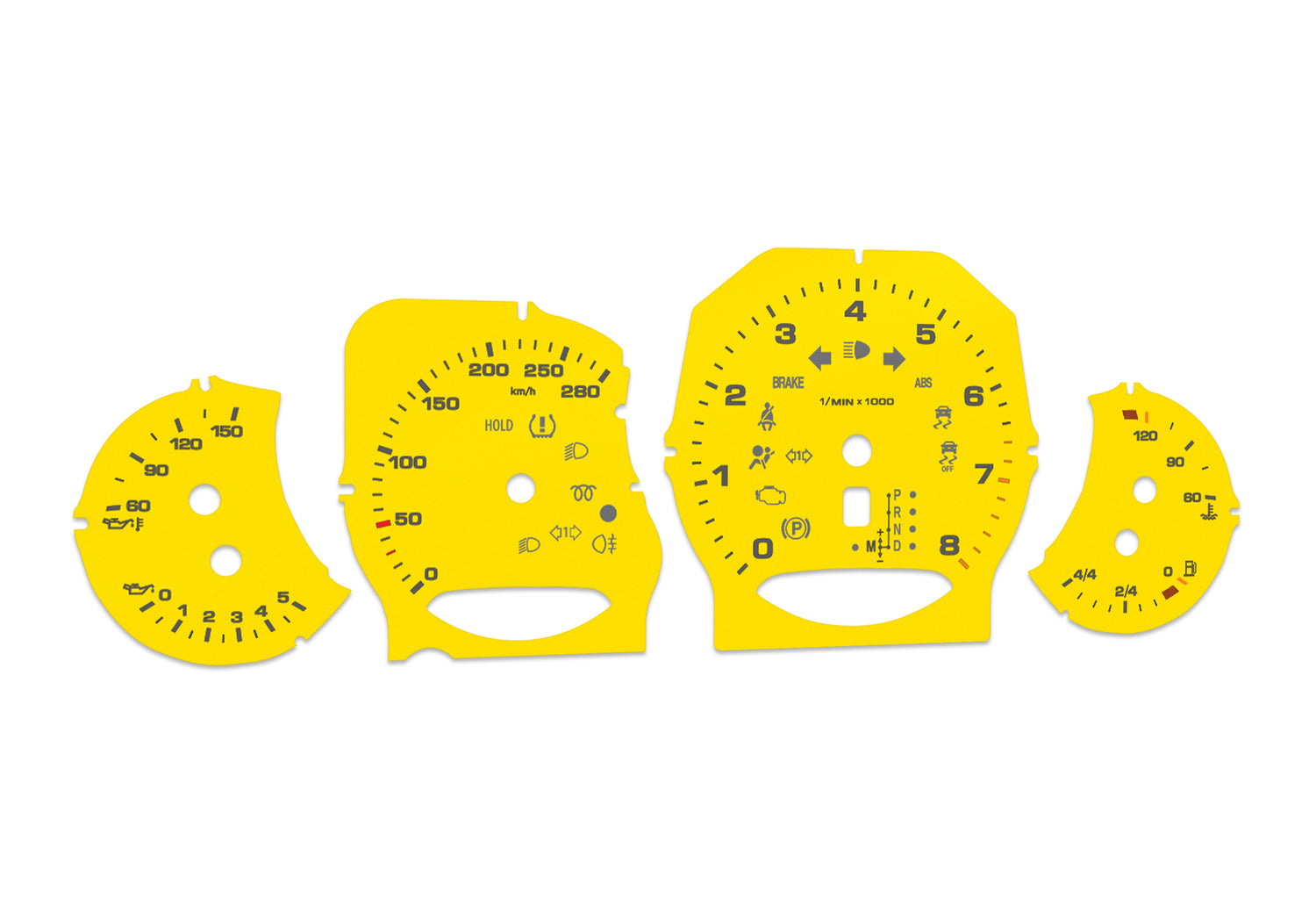 Porsche Cayenne Yellow - Speedometer Dials Gauges
