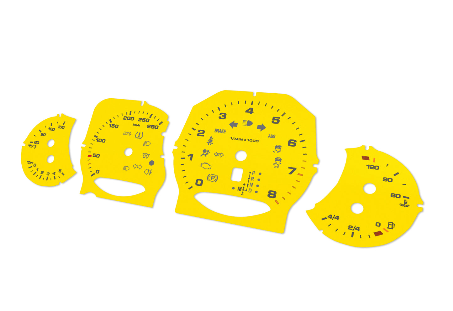 Porsche Cayenne Yellow - Speedometer Dials Gauges