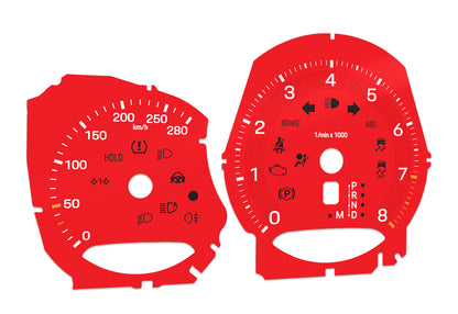 Porsche Macan Red - Speedometer Dials Gauges