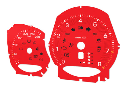 Porsche Macan Red - Speedometer Dials Gauges