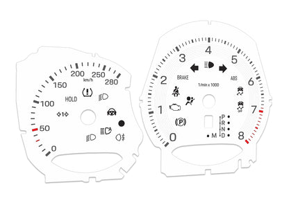 Porsche Macan White - Speedometer Dials Gauges