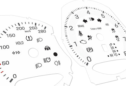 Porsche Macan White - Speedometer Dials Gauges