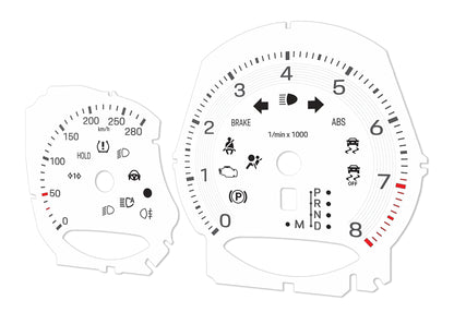 Porsche Macan White - Speedometer Dials Gauges