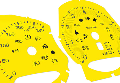 Porsche Macan Yellow - Speedometer Dials Gauges