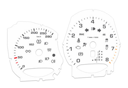 Porsche Macan White - Speedometer Dials Gauges