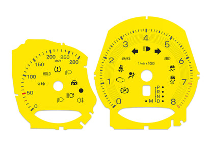 Porsche Macan Yellow - Speedometer Dials Gauges