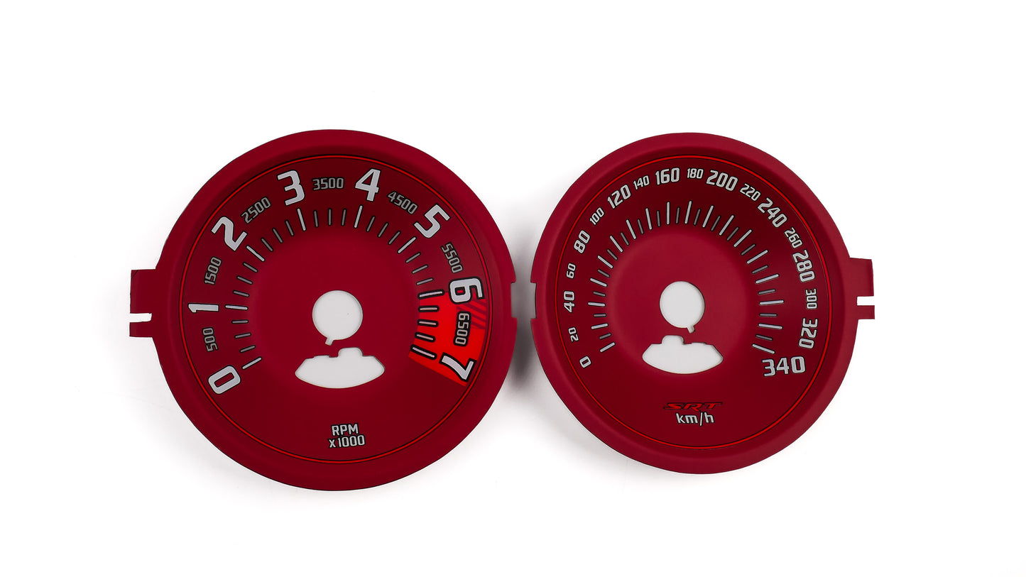 Dodge Challenger SRT RED - Speedometer Dials Gauges