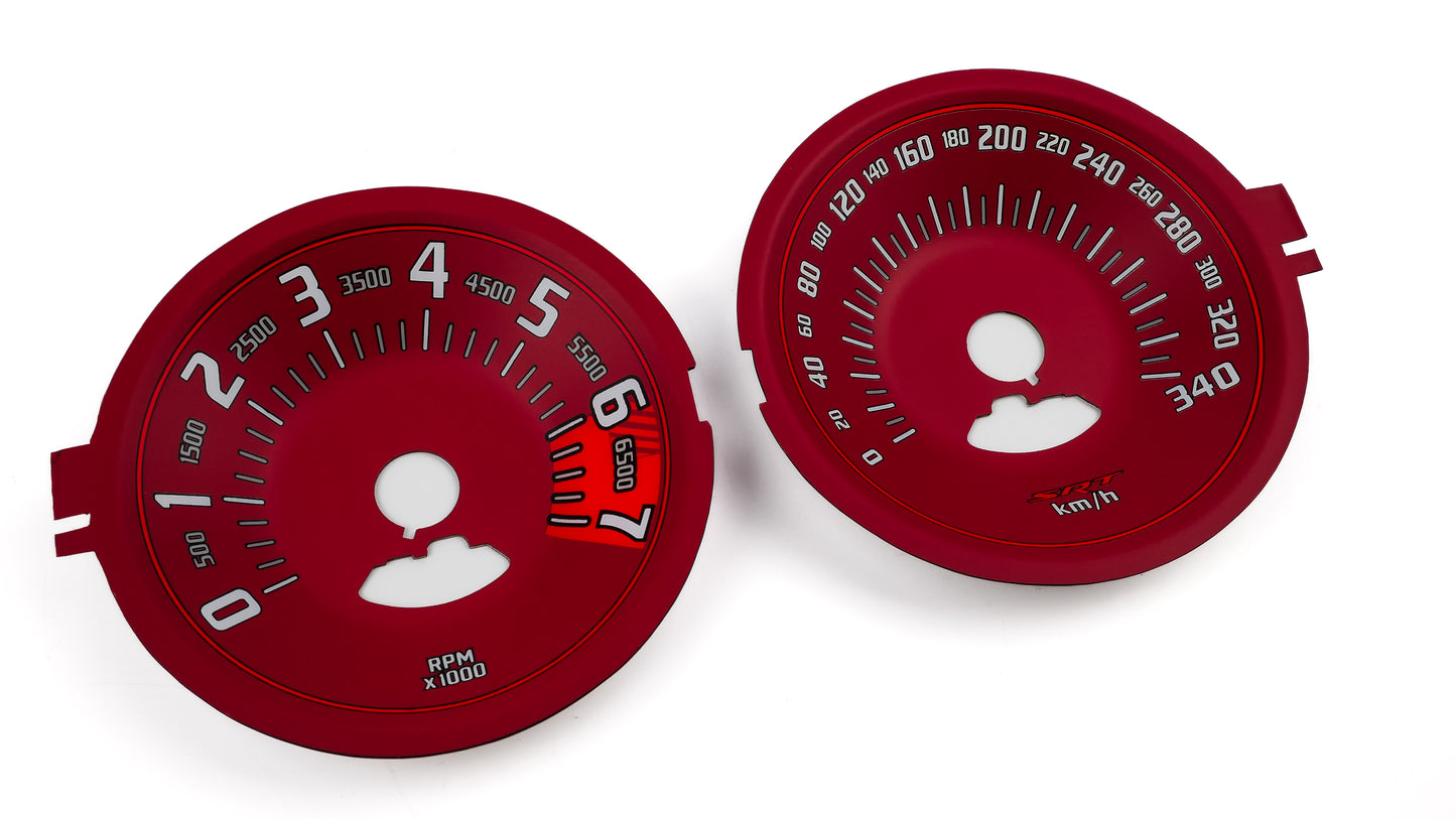 Dodge Challenger SRT RED - Speedometer Dials Gauges