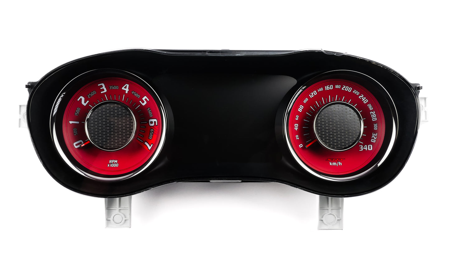 Dodge Challenger SRT RED - Speedometer Dials Gauges