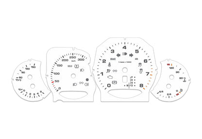 Porsche Panamera White - Speedometer Dials Gauges