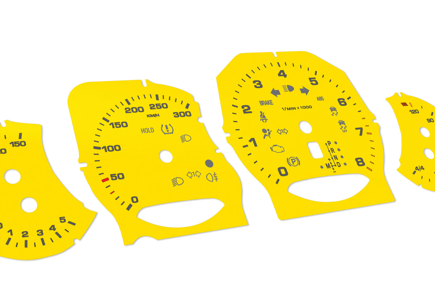 Porsche Panamera Yellow - Speedometer Dials Gauges