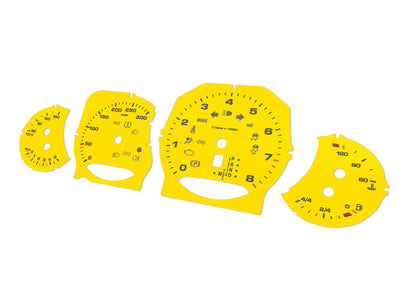 Porsche Panamera Yellow - Speedometer Dials Gauges