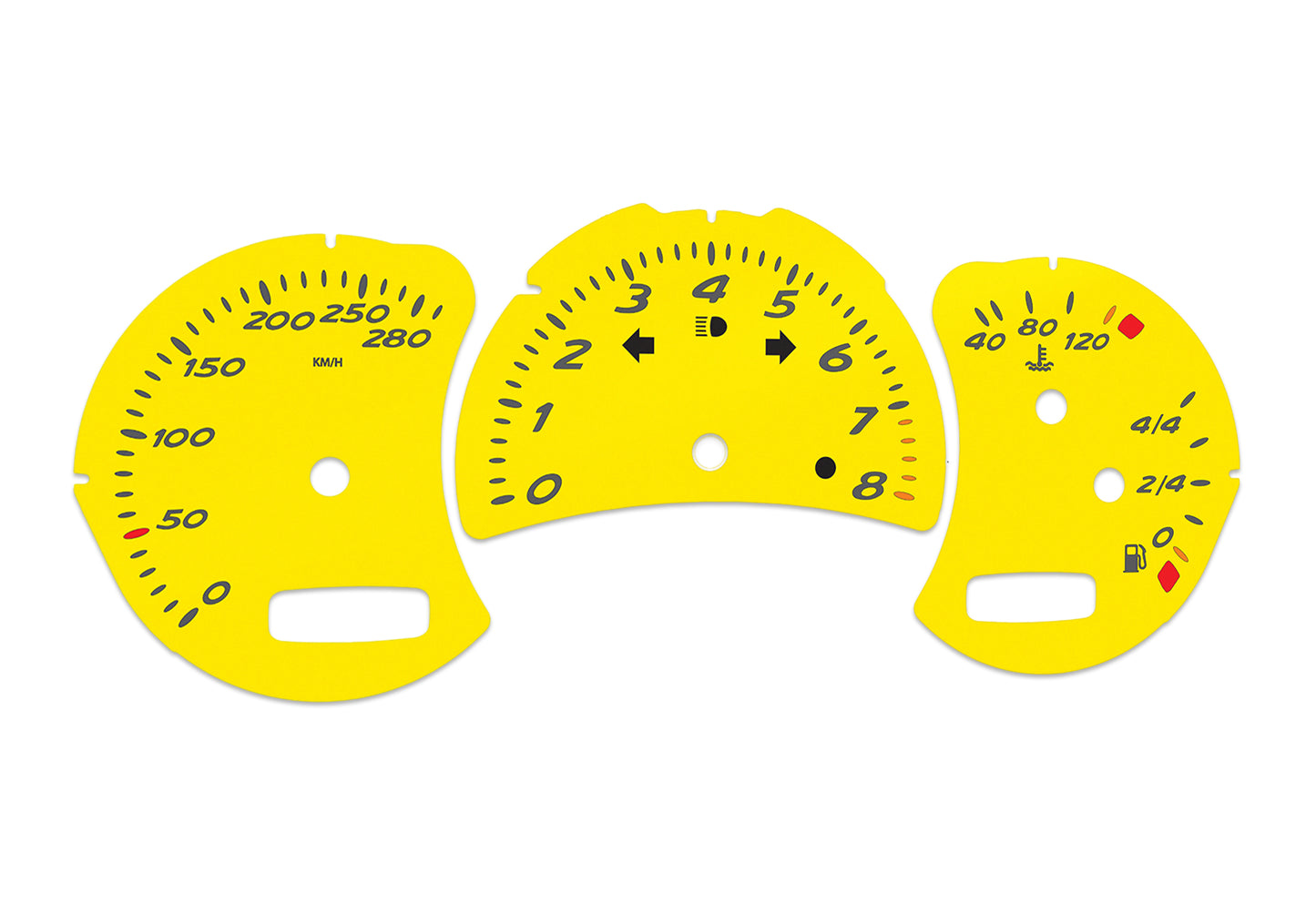 Porsche Boxster 986.2 Yellow - Speedometer Dials Gauges