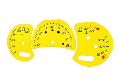 Porsche Boxster 986.2 Yellow - Speedometer Dials Gauges