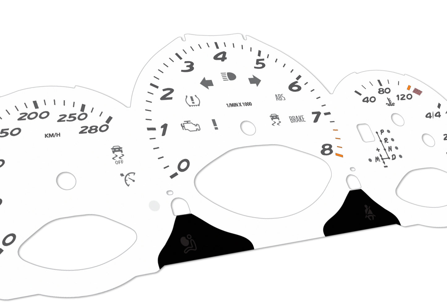 Porsche Boxster 987.2 White - Speedometer Dials Gauges