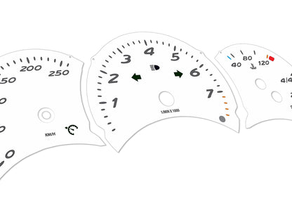 Porsche Boxster 986.1 White - Speedometer Dials Gauges