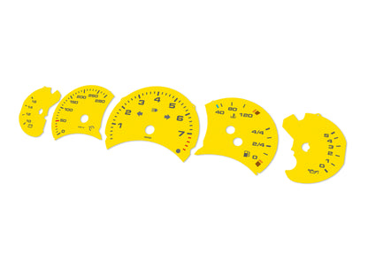 Porsche Carrera 911 996.1 Yellow - Speedometer Dials Gauges