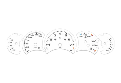 Porsche Carrera 911 996.1 White - Speedometer Dials Gauges