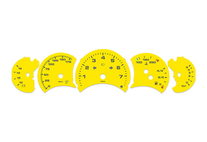 Porsche Carrera 911 996.1 Yellow - Speedometer Dials Gauges