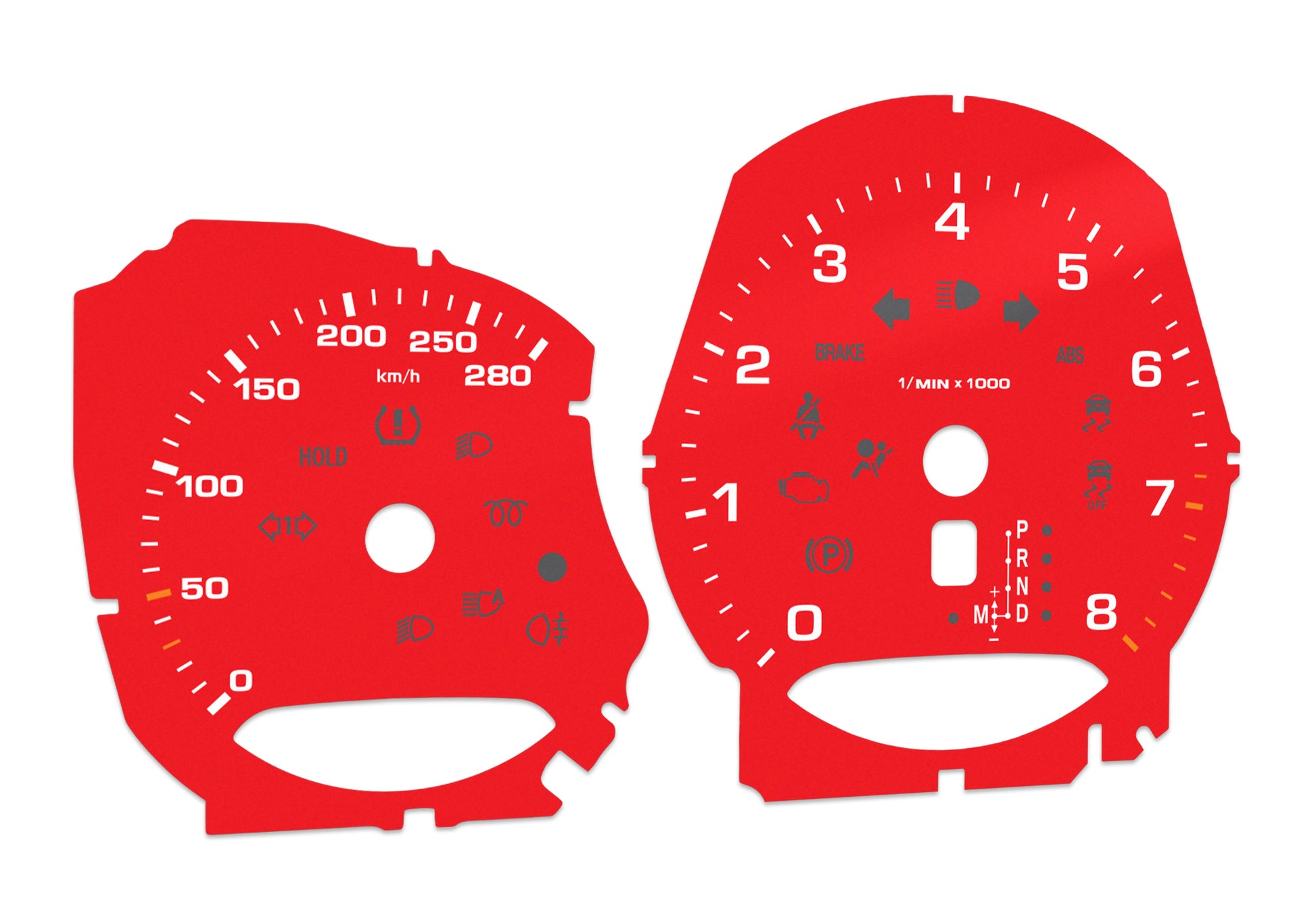 Porsche Macan Red - Speedometer Dials Gauges