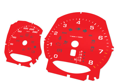 Porsche Macan Red - Speedometer Dials Gauges
