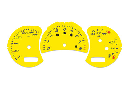 Porsche Boxster 986.2 Yellow - Speedometer Dials Gauges