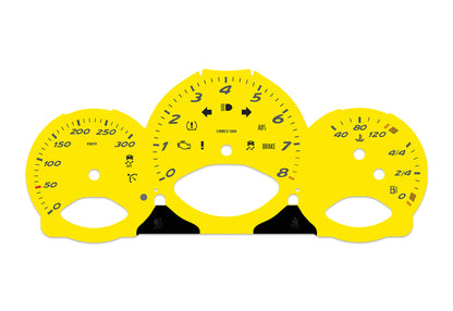 Porsche Boxster 987.2 Yellow - Speedometer Dials Gauges