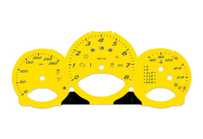 Porsche Boxster 987.1 Yellow - Speedometer Dials Gauges
