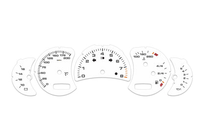 Porsche Carrera 911 996.2 White - Speedometer Dials Gauges