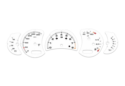 Porsche Carrera 911 996.2 White - Speedometer Dials Gauges