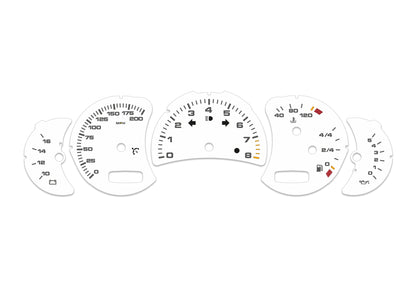 Porsche Carrera 911 996.2 White - Speedometer Dials Gauges