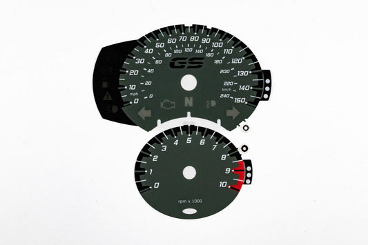 BMW GS Grey - Speedometer dials MPH Gauges