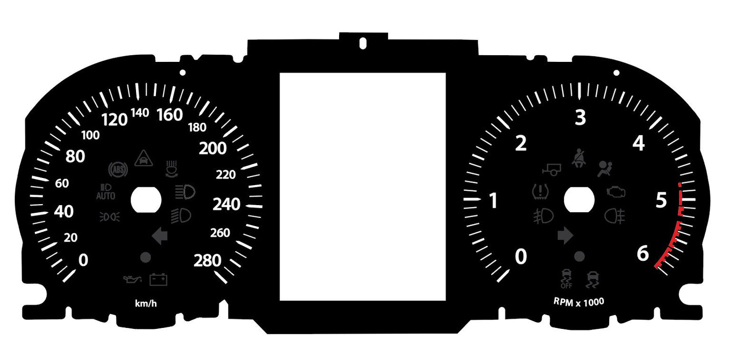 Range Rover Sport  - Speedometer dials MPH to KM/H Gauges